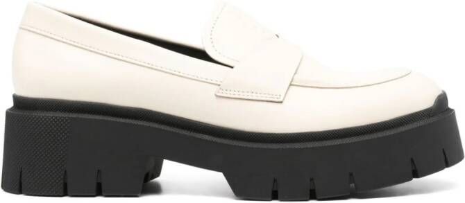 HUGO logo-embossed chunky loafers Neutrals