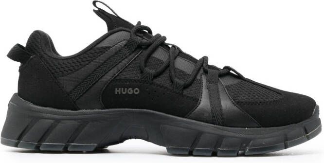 HUGO paneled low-top sneakers Black