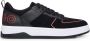HUGO recycled leather lace-up sneakers Black - Thumbnail 1
