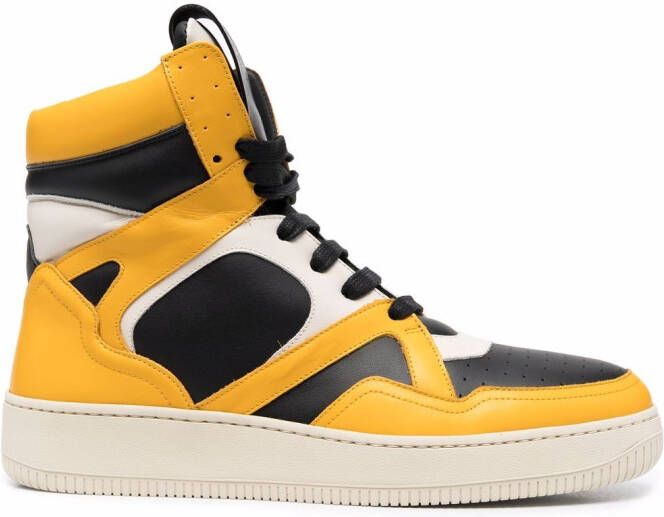 HUMAN RECREATIONAL SERVICES colour-block panelled sneakers Yellow