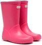 Hunter Kids logo-patch rain boots Pink - Thumbnail 1