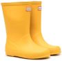 Hunter Kids logo-patch rain boots Yellow - Thumbnail 1