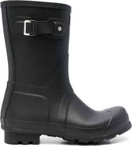 Hunter logo slip-on rain boots Black