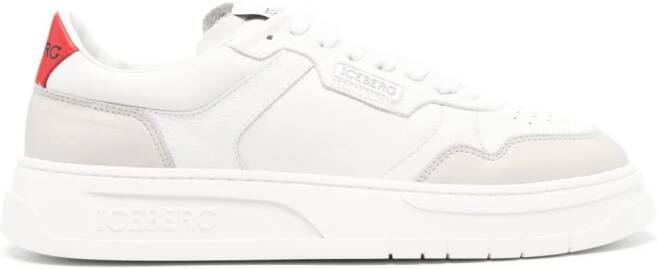 Iceberg Clock leather sneakers White