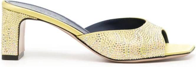Iindaco Ade 60mm crystal-embellished sandals Yellow