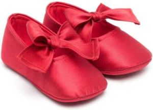 Il Gufo bow-detail pre-walker shoes Red