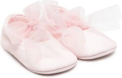 Il Gufo bow-detail pre-walkers Pink
