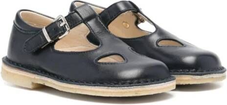 Il Gufo cut out-detail leather shoes Blue