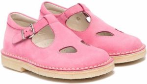 Il Gufo cut out-detail suede ballerinas Pink