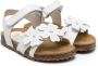 Il Gufo floral-appliqué leather sandals White - Thumbnail 1