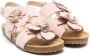 Il Gufo floral-appliqué suede sandals Pink - Thumbnail 1