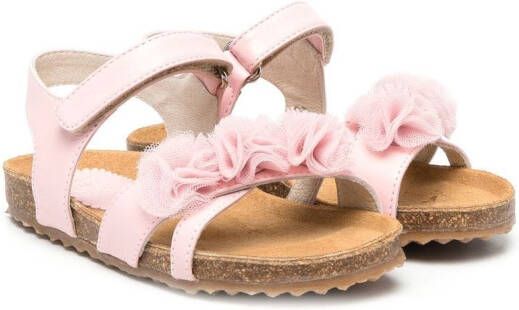 Il Gufo floral-detail open-toe sandals Pink