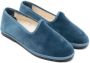 Il Gufo grosgrain-trim suede ballerina shoes Blue - Thumbnail 1