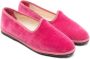 Il Gufo grosgrain-trim suede ballerina shoes Pink - Thumbnail 1