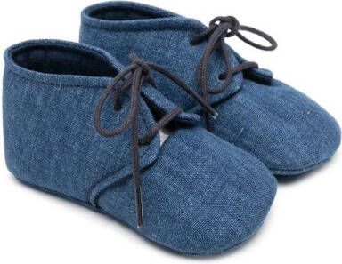 Il Gufo lace-up pre-walker shoes Blue