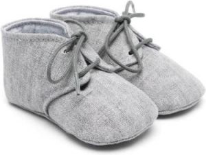 Il Gufo lace-up pre-walker shoes Grey