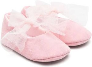 Il Gufo ribbon-fastening ballerina shoes Pink