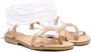 Il Gufo tie-detail open-toe sandals Gold