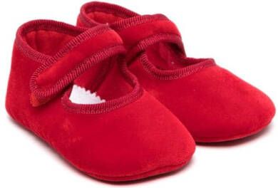 Il Gufo touch-strap round-toe ballerinas Red