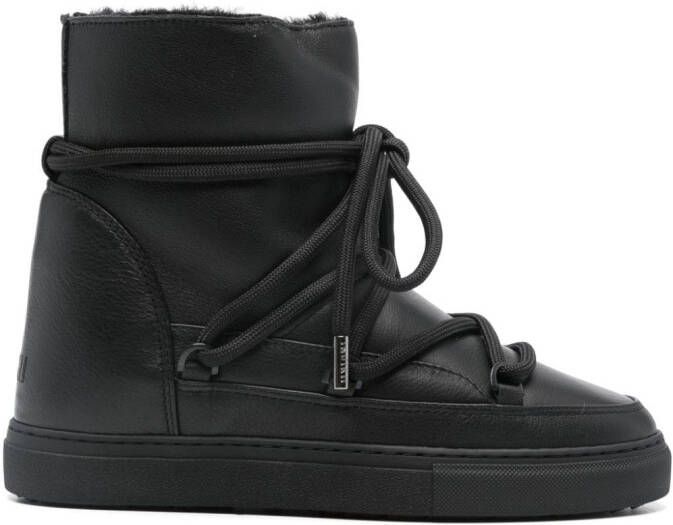 Inuikii Full leather sneaker boots Black