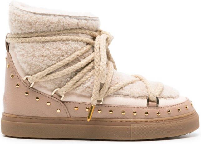 Inuikii shearling lace-up boots Neutrals