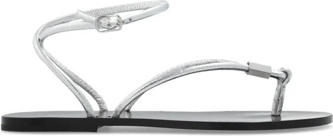 IRO Aventurine strap-detail leather sandals Silver