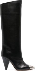 Isabel Marant 100mm metal toe-cap detail boots Black