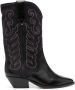 ISABEL MARANT 50mm embroidered-design leather boots Blue - Thumbnail 1