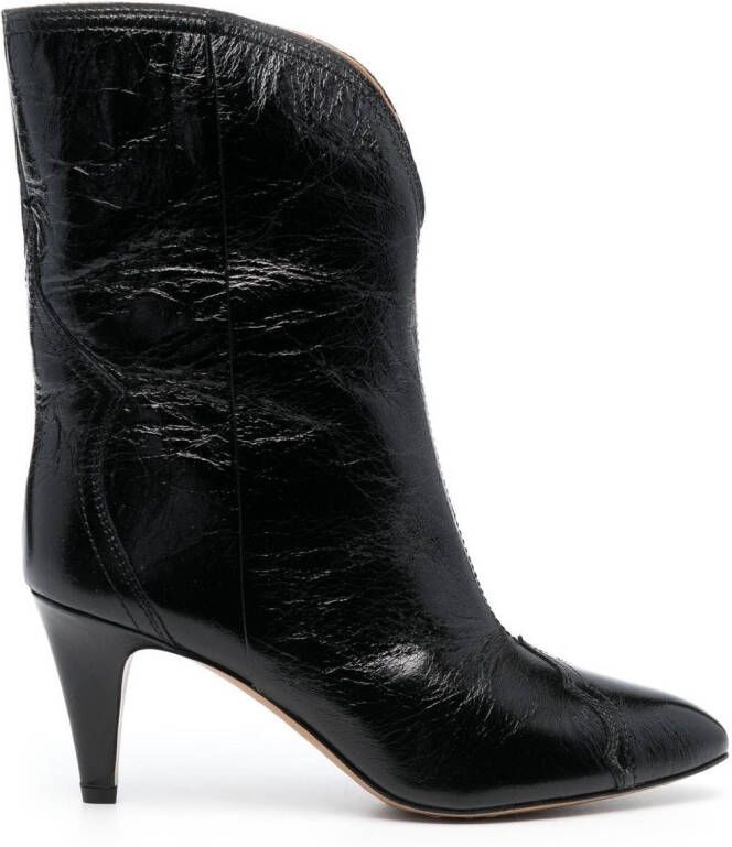 ISABEL MARANT 70mm leather boots Black