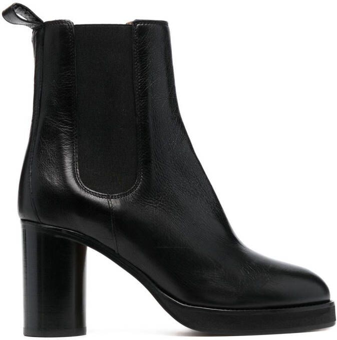 ISABEL MARANT 90mm leather ankle boots Black
