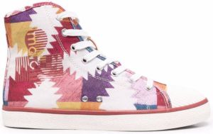 Isabel Marant abstract-print high-top sneakers Pink