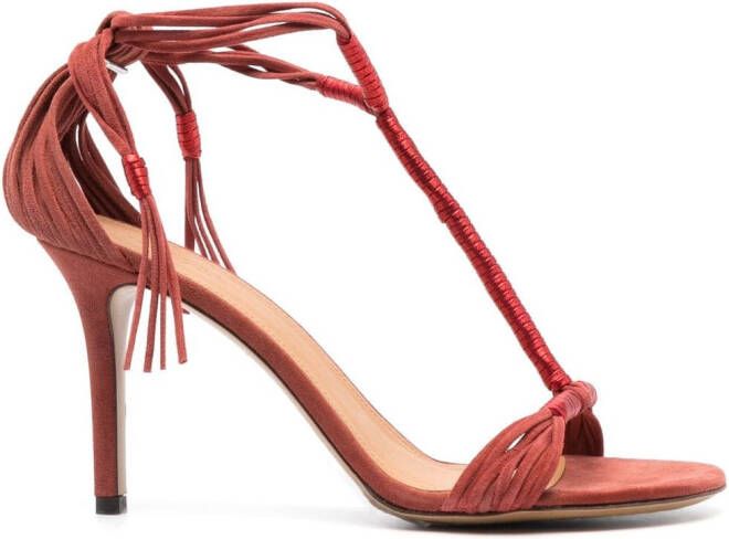 ISABEL MARANT Anssi 80mm leather sandals Red