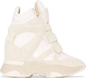 Isabel Marant Balskee touch-strap wedge sneakers White