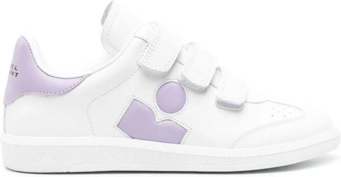 ISABEL MARANT Beth leather sneakers White