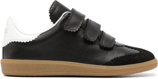 ISABEL MARANT Beth perforated touch-strap sneakers Black