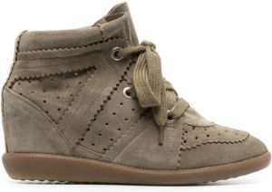 ISABEL MARANT Bobby wedge sneakers Green