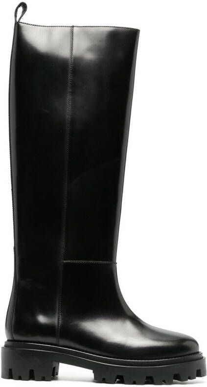 ISABEL MARANT calf-length leather boots Black