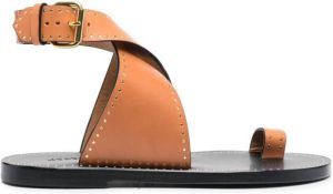 Isabel Marant cross-strap studded sandals Neutrals