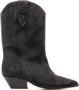ISABEL MARANT cuban-heeled leather boots Grey
