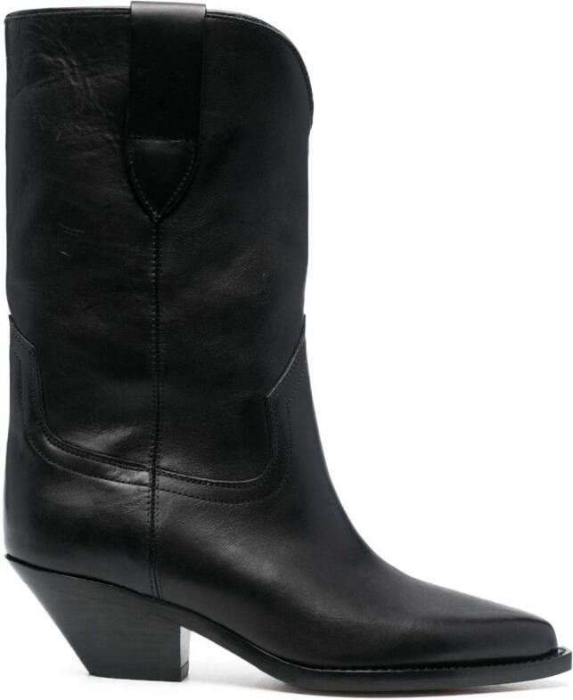 ISABEL MARANT Dahope 50mm leather ankle boots Black