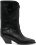 ISABEL MARANT Dahope 50mm leather ankle boots Black - Thumbnail 1