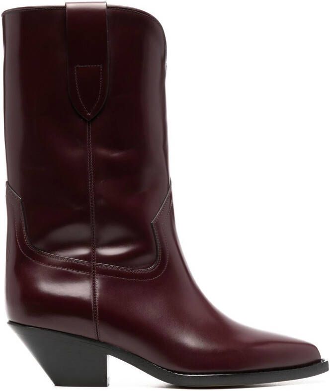 ISABEL MARANT Dahope western ankle boots Red