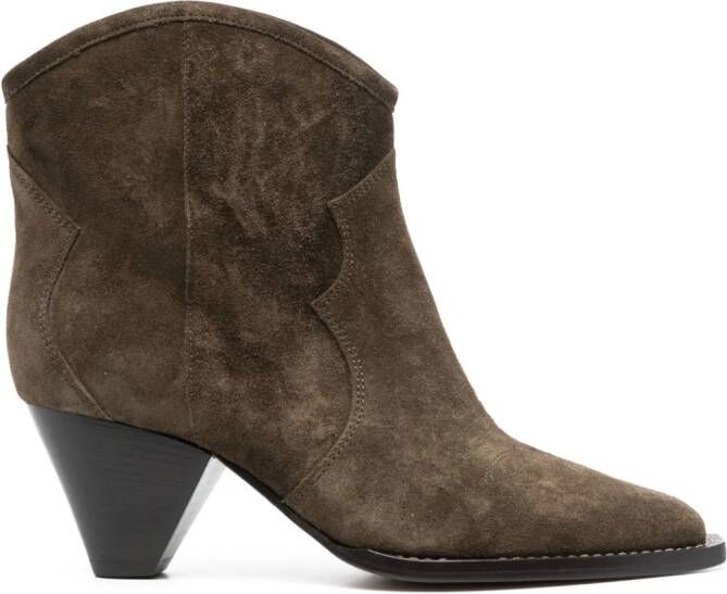 ISABEL MARANT Darizo suede ankle boots Green