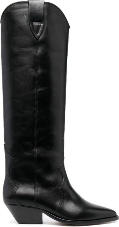 ISABEL MARANT Denvee 40mm leather knee-high boots Black