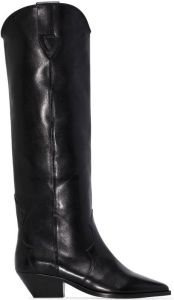 Isabel Marant Denvee 40mm over-the-knee leather boots Black