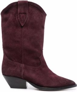 Isabel Marant Deurto suede ankle boots Red