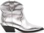 ISABEL MARANT Dewina leather ankle boots Silver - Thumbnail 1