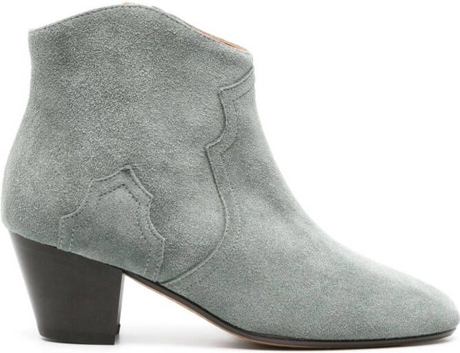 ISABEL MARANT Dicker 55mm suede boots Green