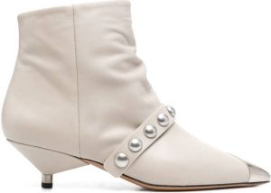 Isabel Marant Donatee studded leather ankle boots Grey