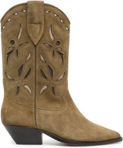 ISABEL MARANT Duerto 40mm suede boots Green